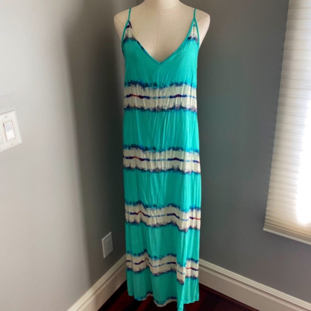 Vix Green tiedye Maxi Coverup - Size Medium